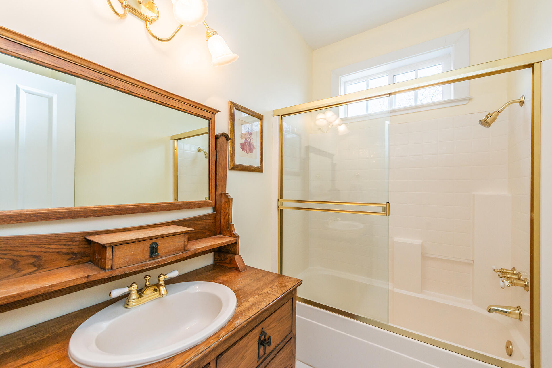 1551 Oak Ranch Road Lewiston, CA 96052 - Photo 29 of 35 a bathroom with a sink and a mirror