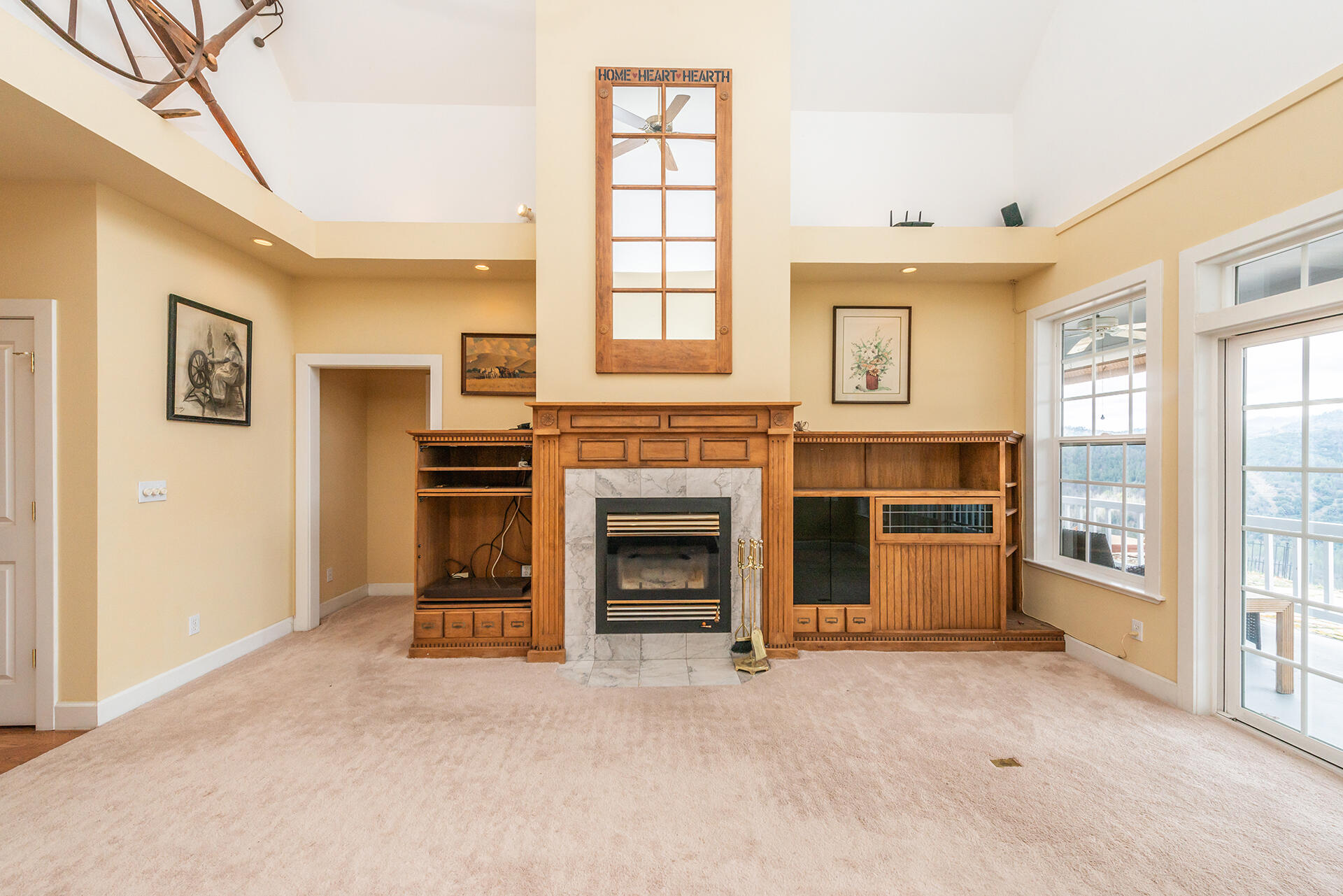 1551 Oak Ranch Road Lewiston, CA 96052 - Photo 8 of 35 a view of a livingroom with a fireplace and window