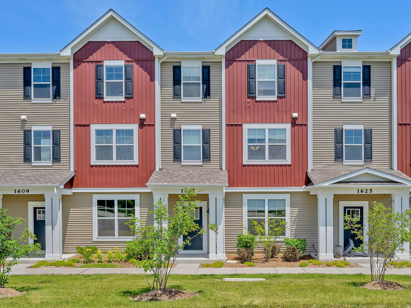 a front view of a house
