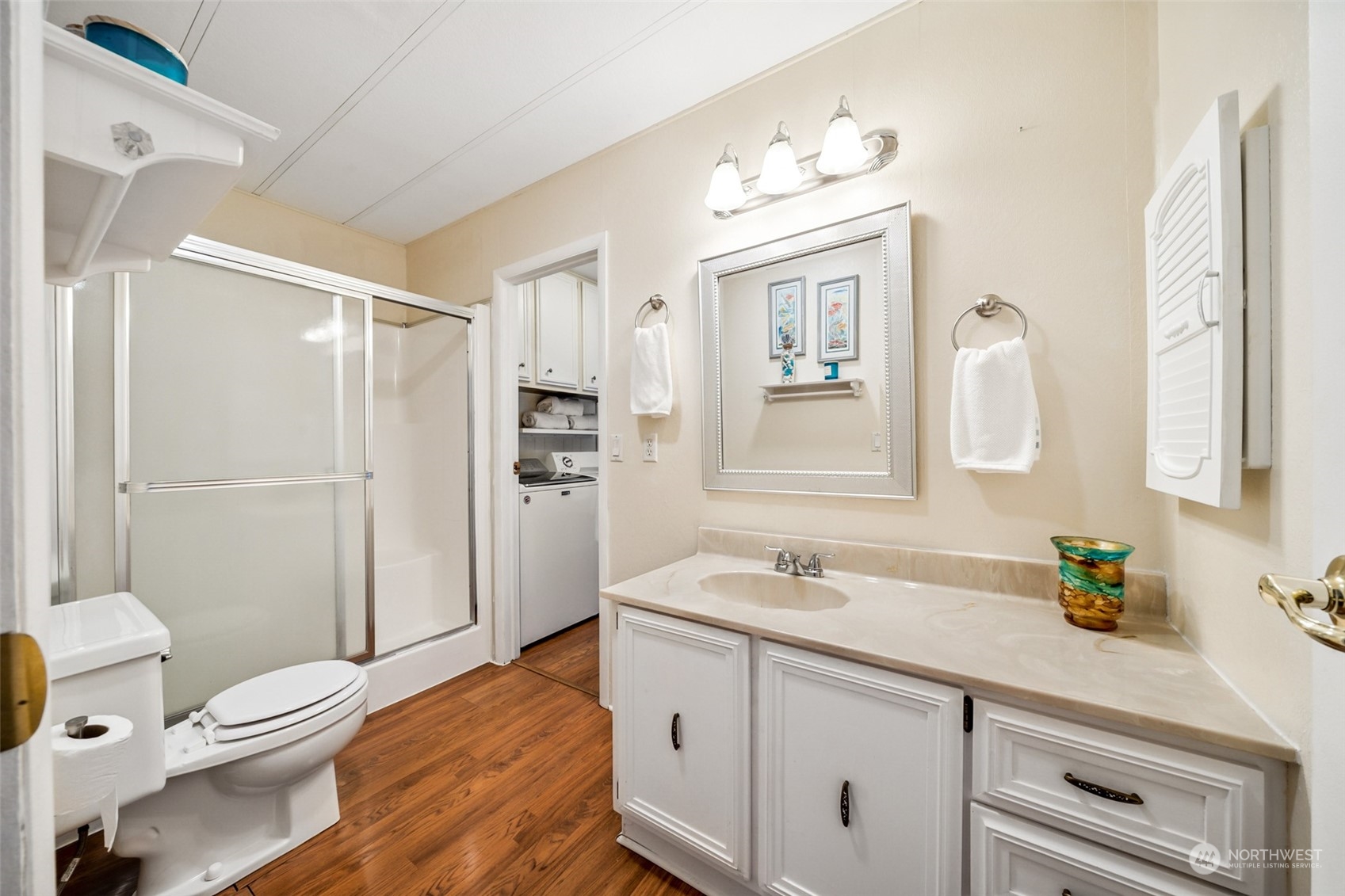 1272 Spruce Drive Enumclaw, WA 98022 - Photo 16 of 23 a bathroom with a sink a toilet and shower