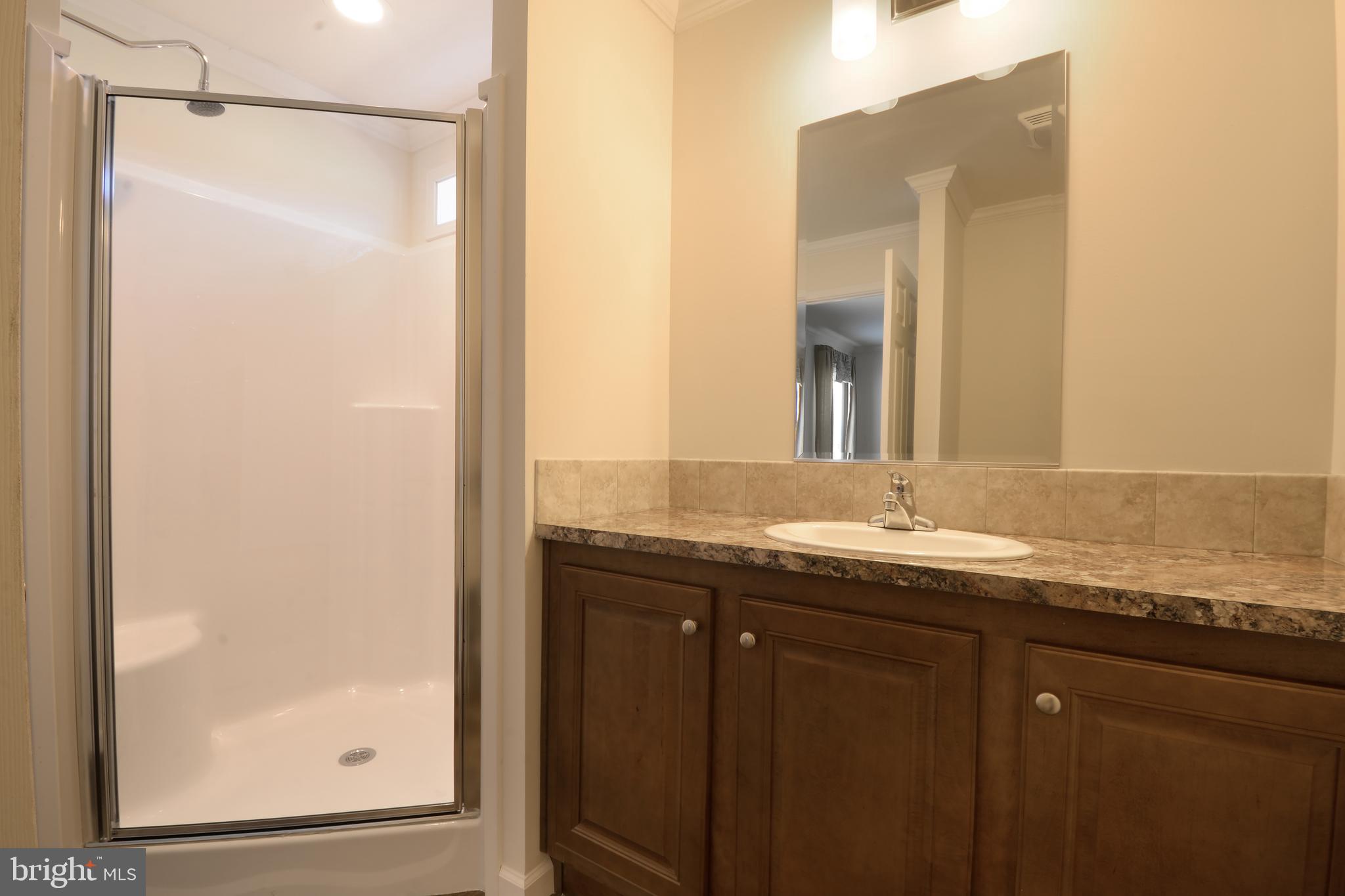 46 Edgewater Drive Magnolia, DE 19962 - Photo 6 of 13 a bathroom with a granite countertop sink and a mirror