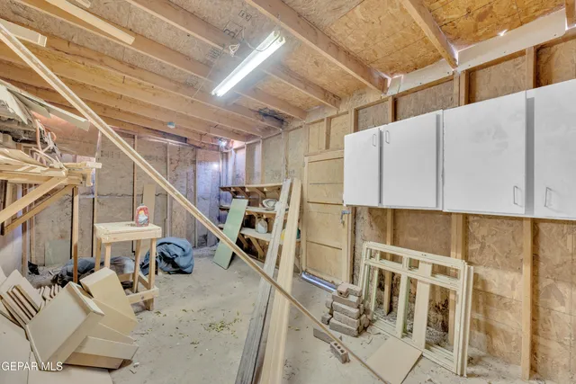 a view of a storage room