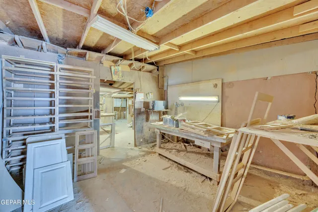 a room with storage and utility