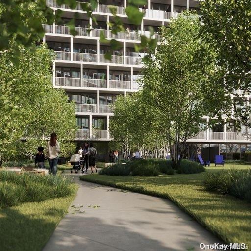 131-02 40th Road, Unit 5G Queens, NY 11354 - Photo 5 of 32 a front view of a building with garden