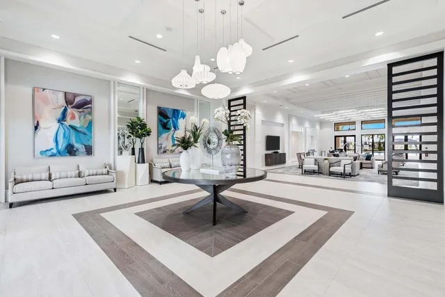 a view of a backyard with a patio