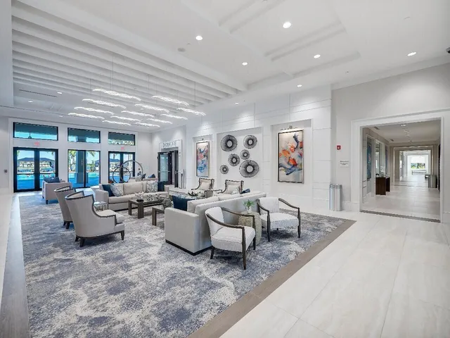 a view of a city and ocean view