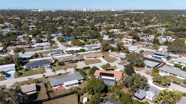 an aerial view of a city