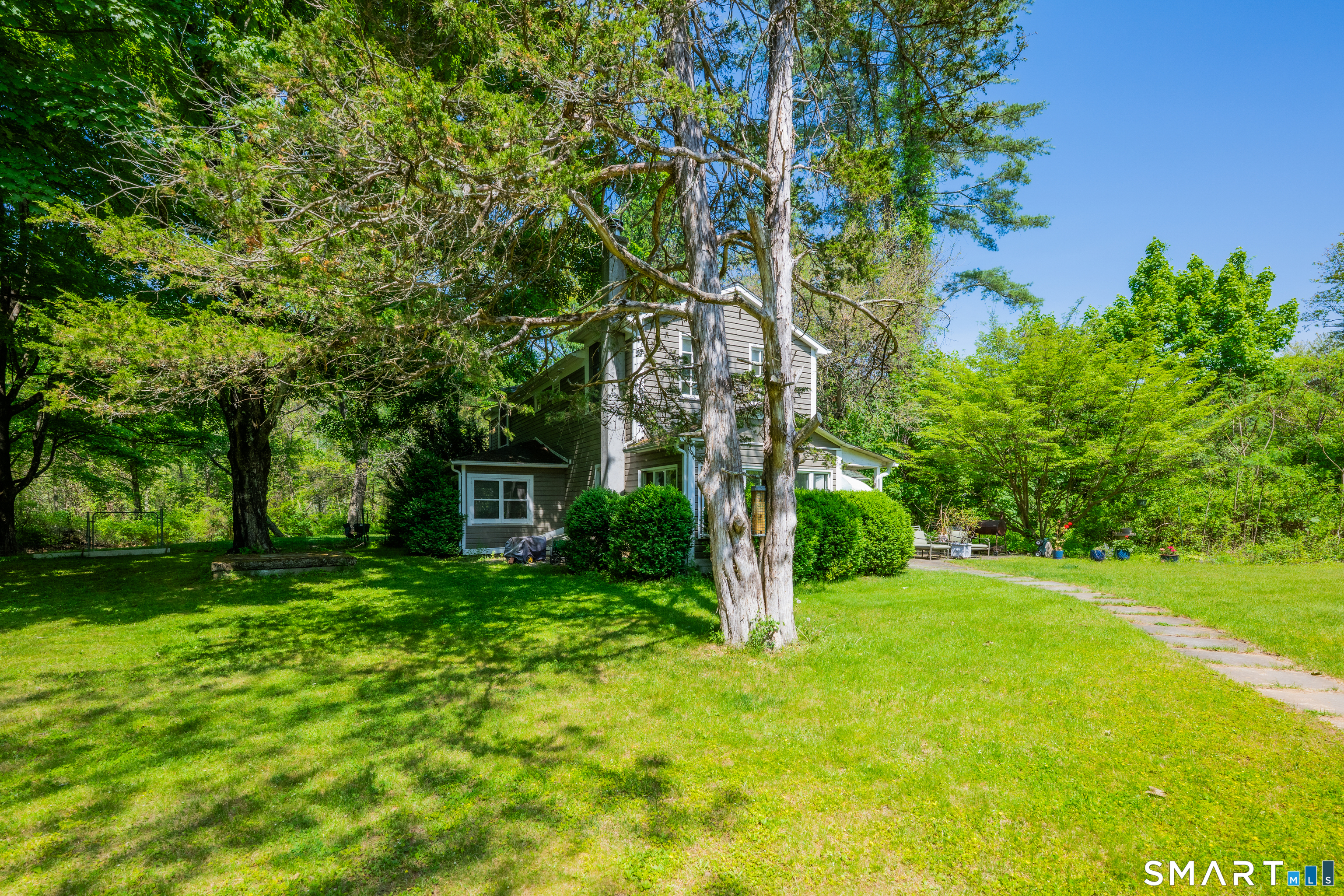 231 B Kent Road Kent, CT 06757 - Photo 3 of 35 a view of a backyard with large trees