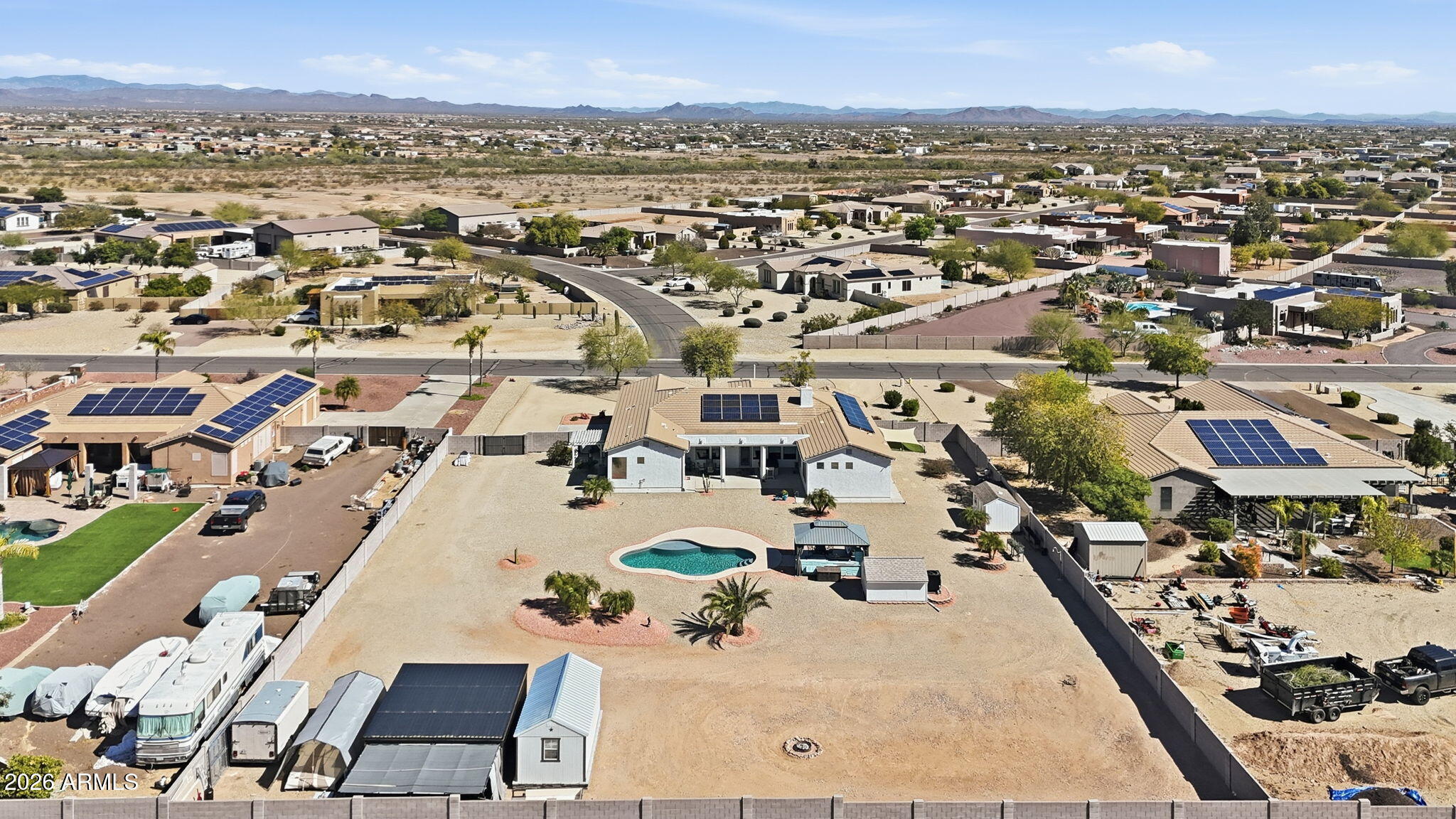 22909 West Sierra Ridge Way Wittmann, AZ 85361 - Photo 17 of 121 an aerial view of a city