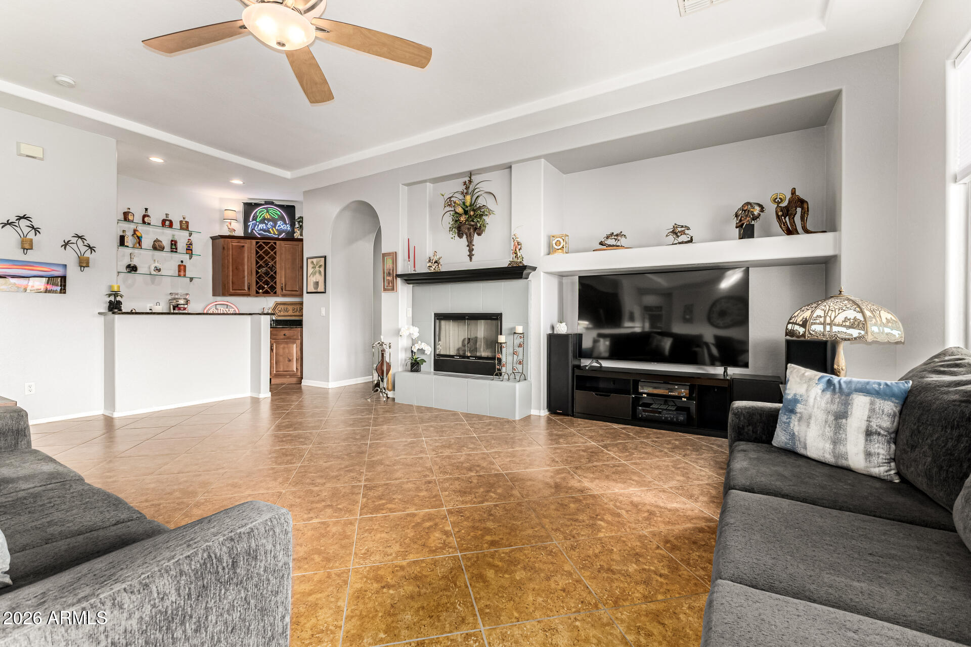 22909 West Sierra Ridge Way Wittmann, AZ 85361 - Photo 28 of 121 FIREPLACE ENTERTAINMENT CENTER