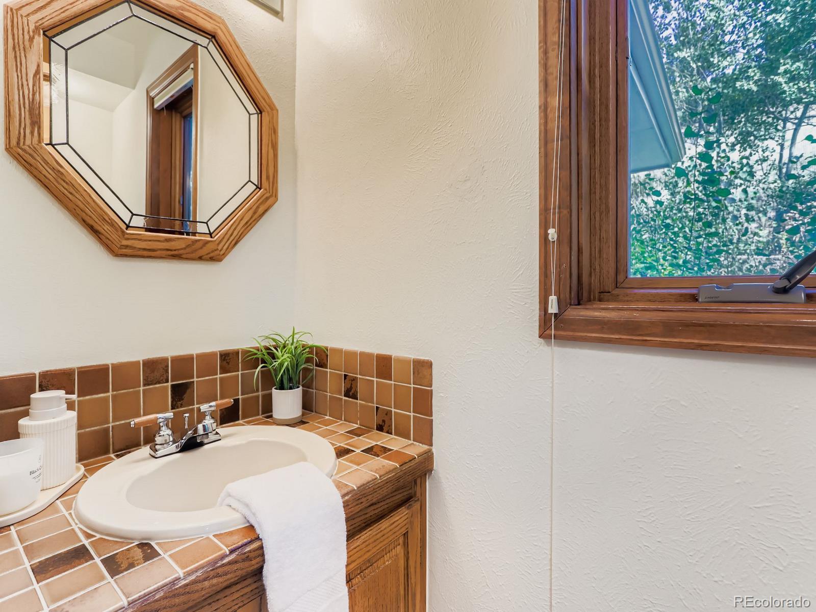 677 Sky Trail Road Boulder, CO 80302 - Photo 19 of 40 a bathroom with a sink and a mirror