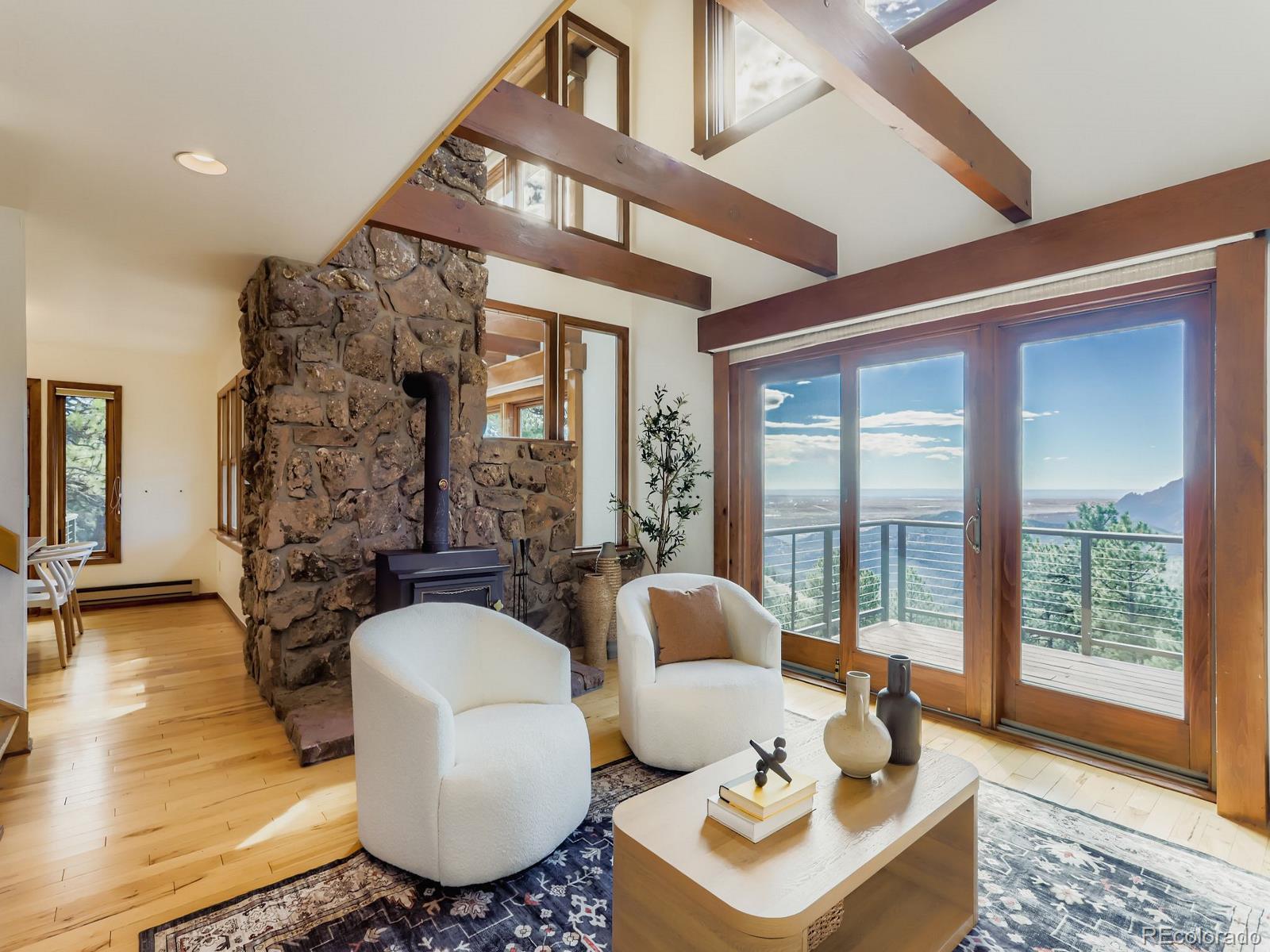677 Sky Trail Road Boulder, CO 80302 - Photo 6 of 40 a living room with furniture and a large window