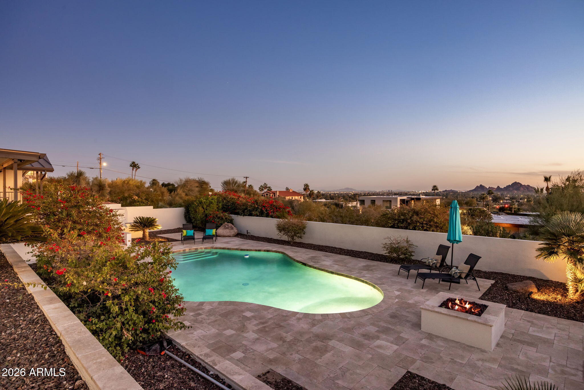 5518 East Rockridge Road Phoenix, AZ 85018 - Photo 62 of 73 Heated Pool w/ Firepit