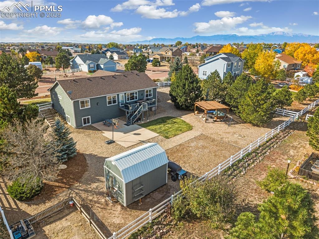 8449 Copenhagen Road Peyton, CO 80831 - Photo 48 of 49 an aerial view of residential houses with outdoor space