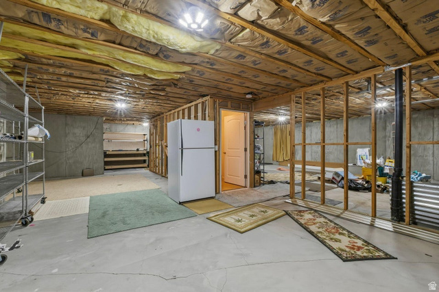 1001 Pine Valley Road Pine Valley, UT 84781 - Photo 42 of 49 Unfinished basement with freestanding refrigerator