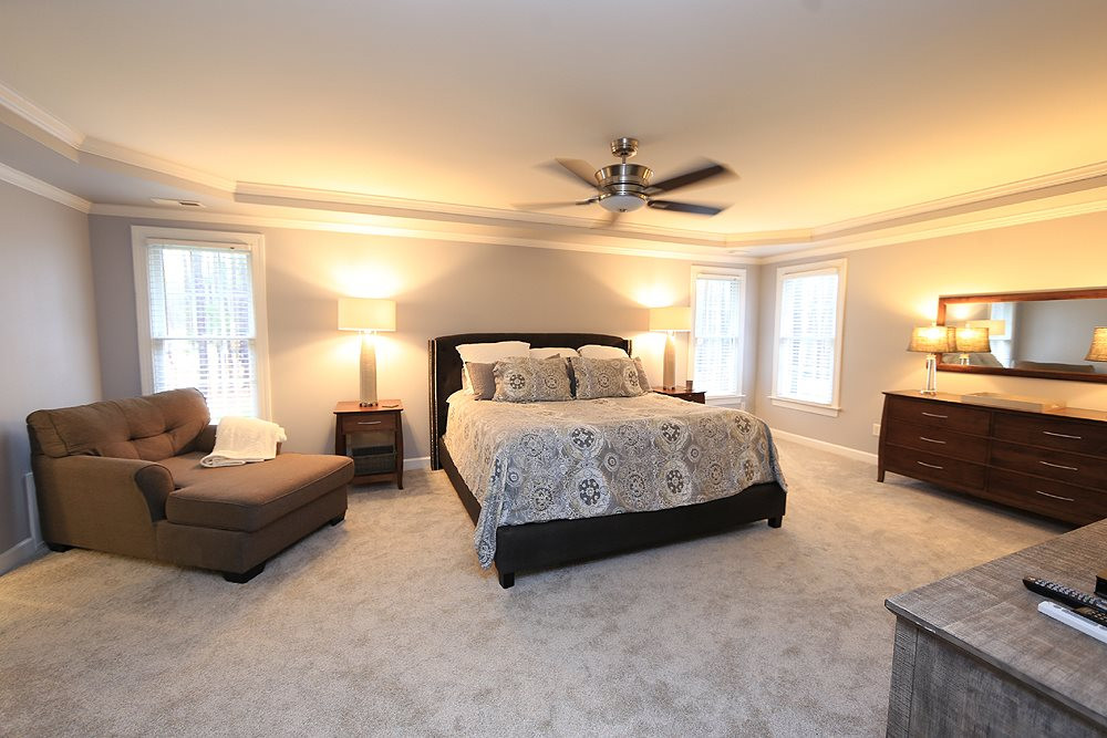 5208 Strathmore Drive Raleigh, NC 27613 - Photo 17 of 30 Escape to a roomy Master with Carpeting, Linen closet too Master Bedroom