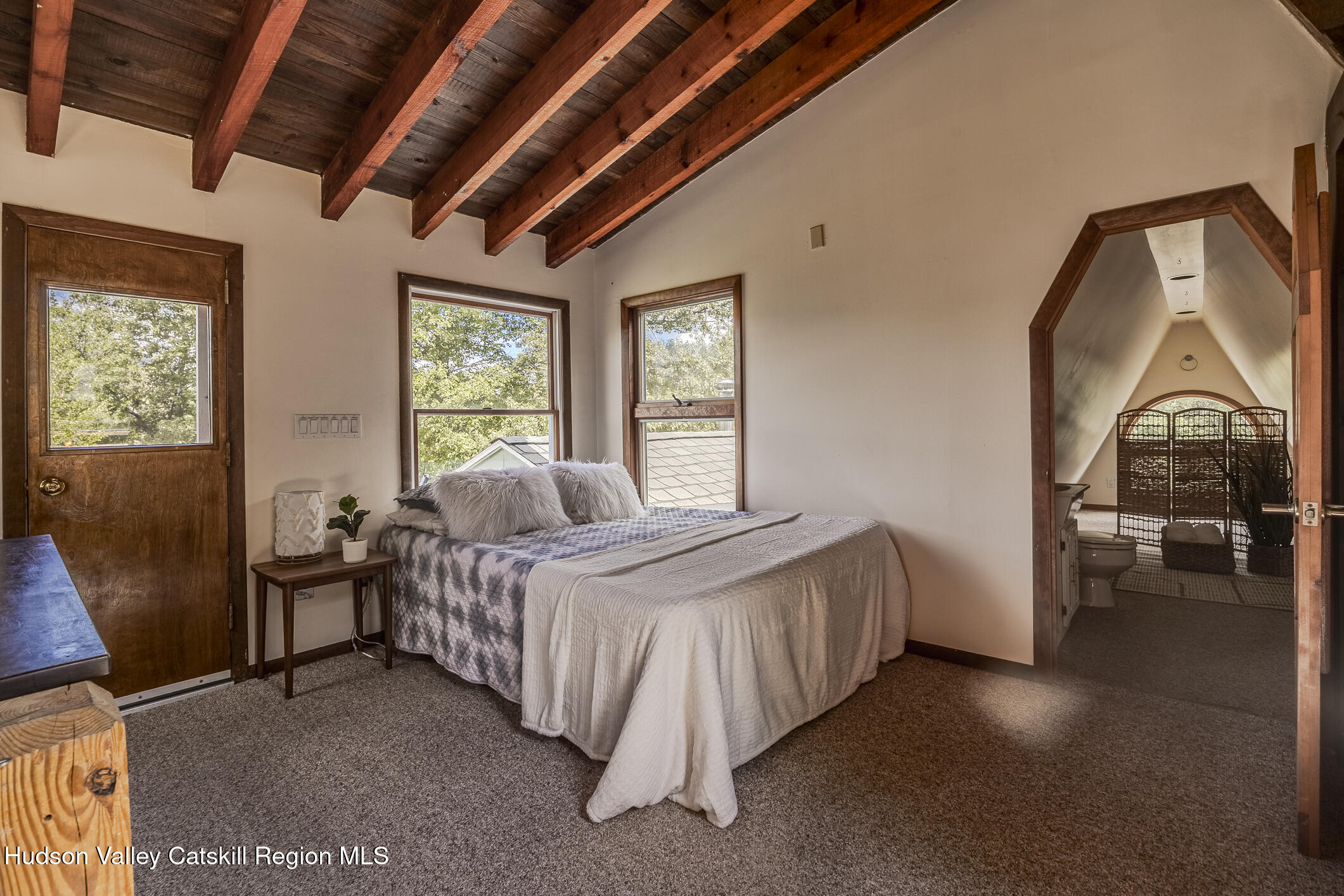 128 Newcut Road Woodstock, NY 12498 - Photo 23 of 51 a bed room with furniture and a window