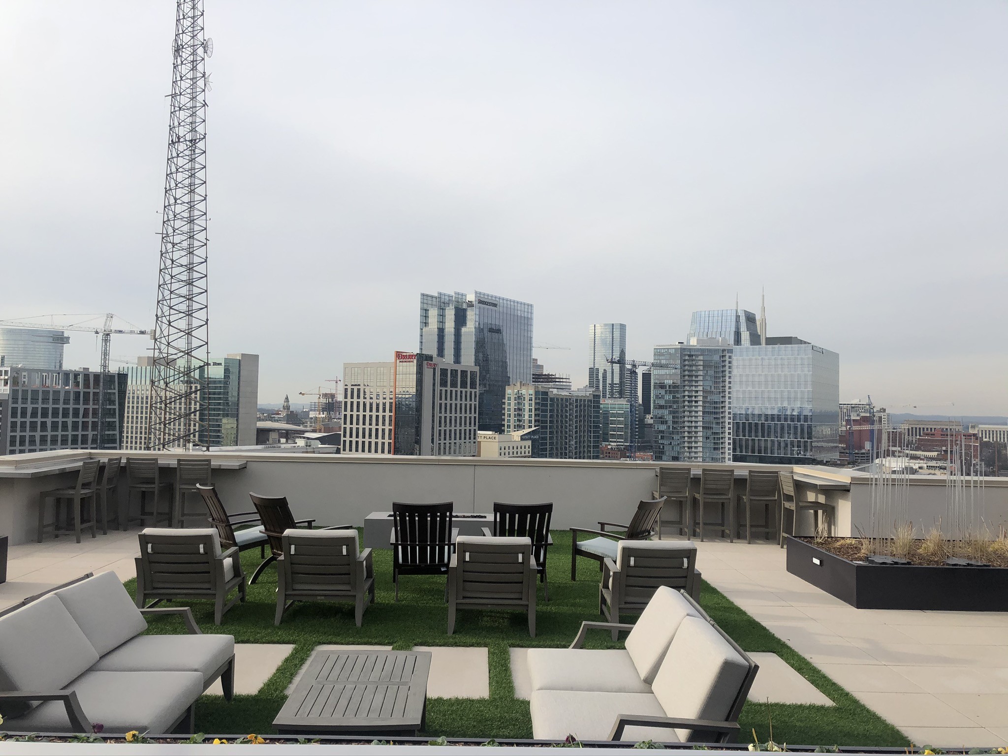 20 Rutledge Street, Unit 603 Nashville, TN 37210 - Photo 22 of 27 a view of a terrace with sitting area