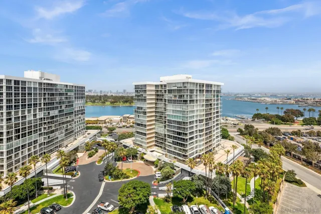 a view of a city with tall buildings