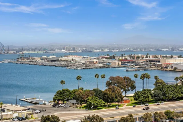 an aerial view of a city