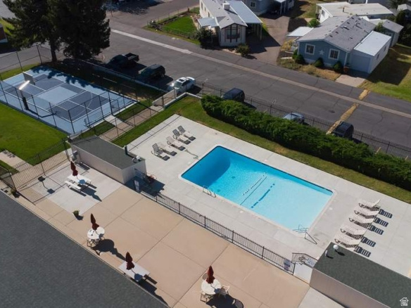 269 Mindella Way, Unit A Layton, UT 84041 - Photo 36 of 37 Aerial view of a pool