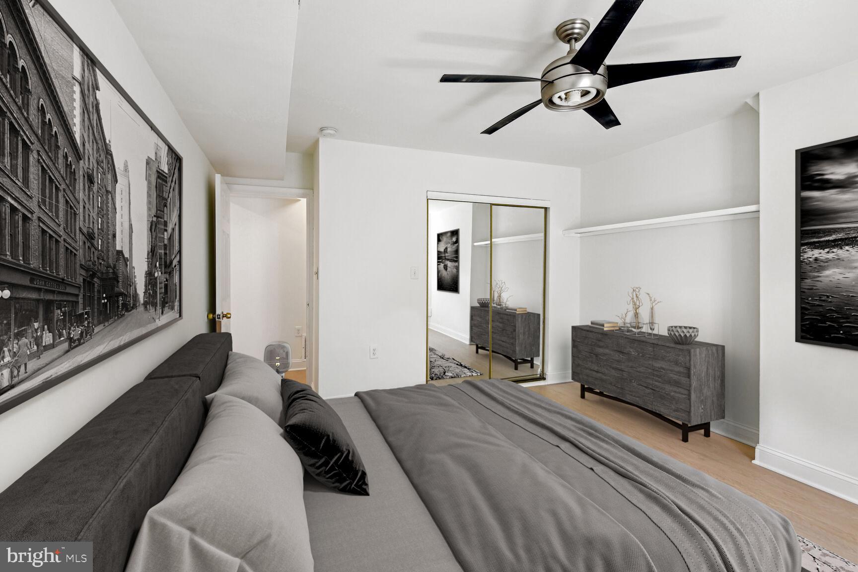 817 T Street Northwest, Unit B Washington, DC 20001 - Photo 6 of 17 Bedroom with Ceiling Fan