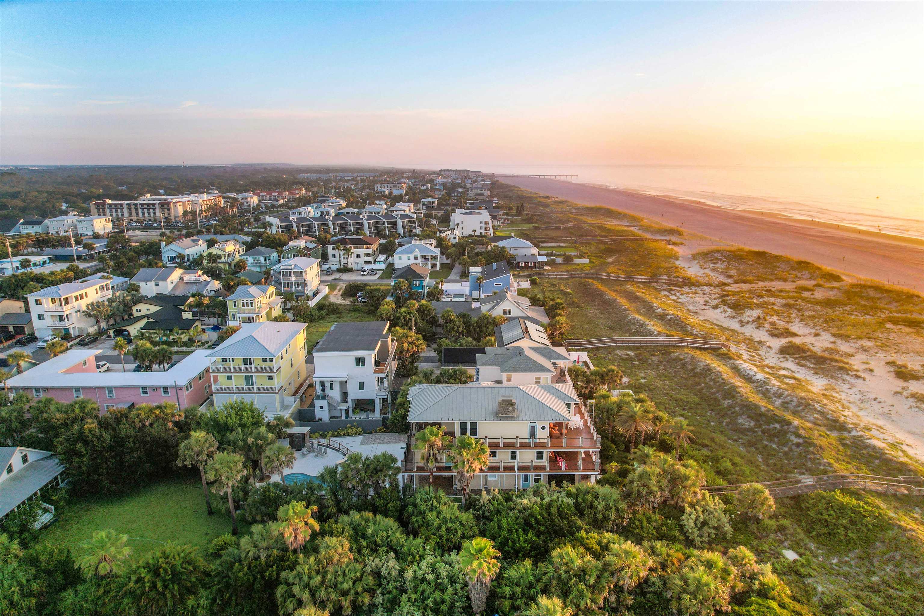 1 2nd Lane St. Augustine Beach, FL 32080 - Photo 76 of 81 an aerial view of residential building with green space