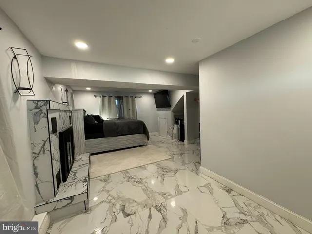 a view of a livingroom with a flat screen tv