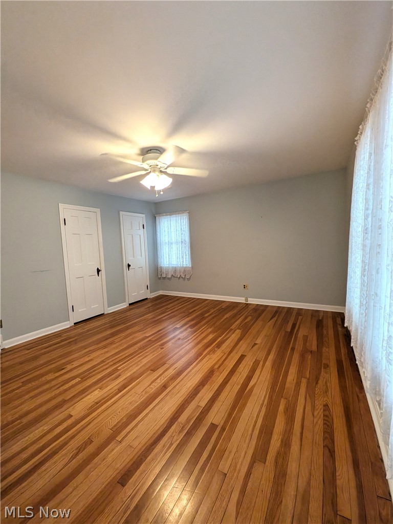 2316 Glendon Road Cleveland, OH 44118 - Photo 14 of 22 Unfurnished bedroom featuring hardwood / wood-style flooring and a ceiling fan