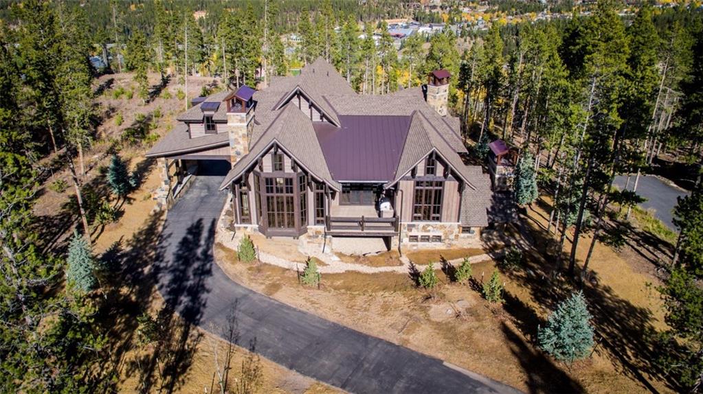 314 Peerless Drive Breckenridge, CO 80424 - Photo 24 of 25 an aerial view of a house with swimming pool and large trees