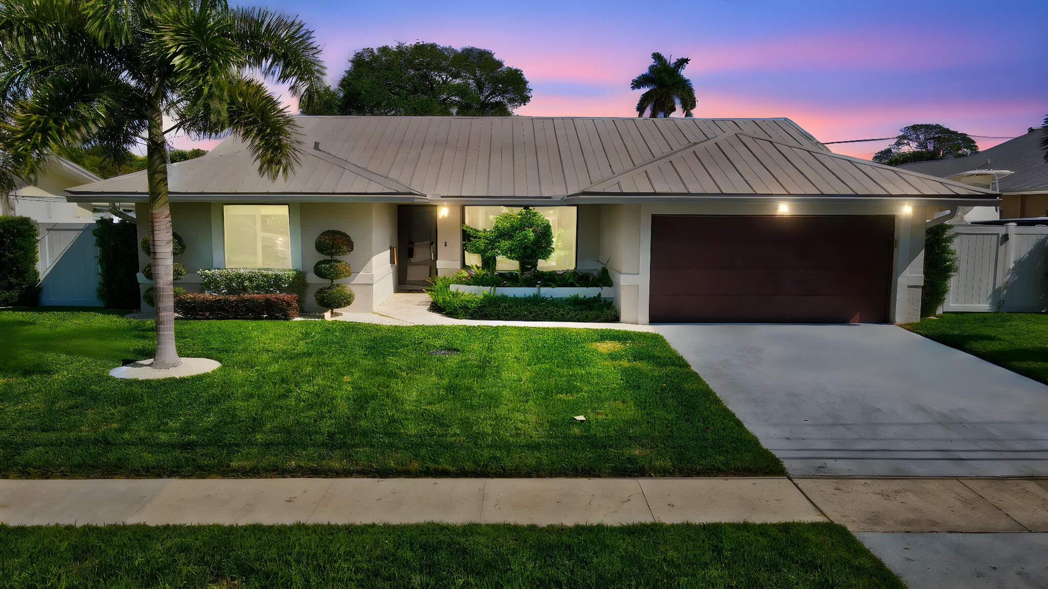 981 Southwest 8th Street Boca Raton, FL 33486 - Photo 1 of 22 Twilight Front Exterior