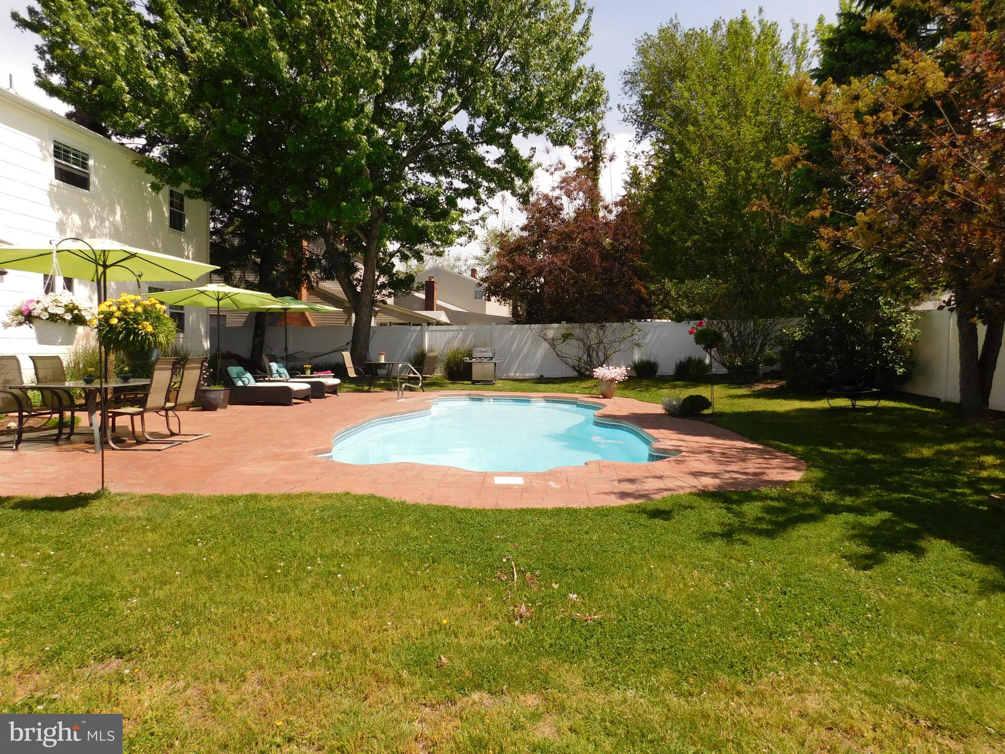 33 Champlain Road Marlton, NJ 08053 - Photo 36 of 45 Fenced backyard with inground pool