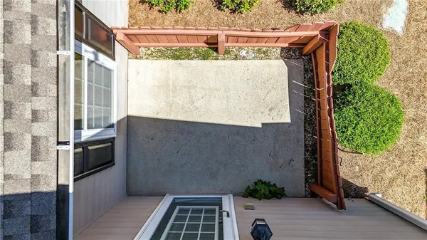 a backyard of a house