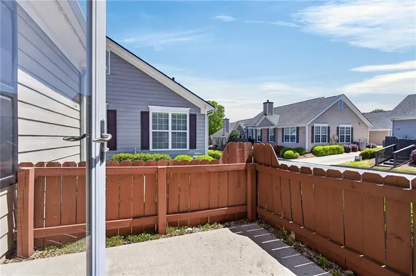 a view of outdoor space and barbecue grill