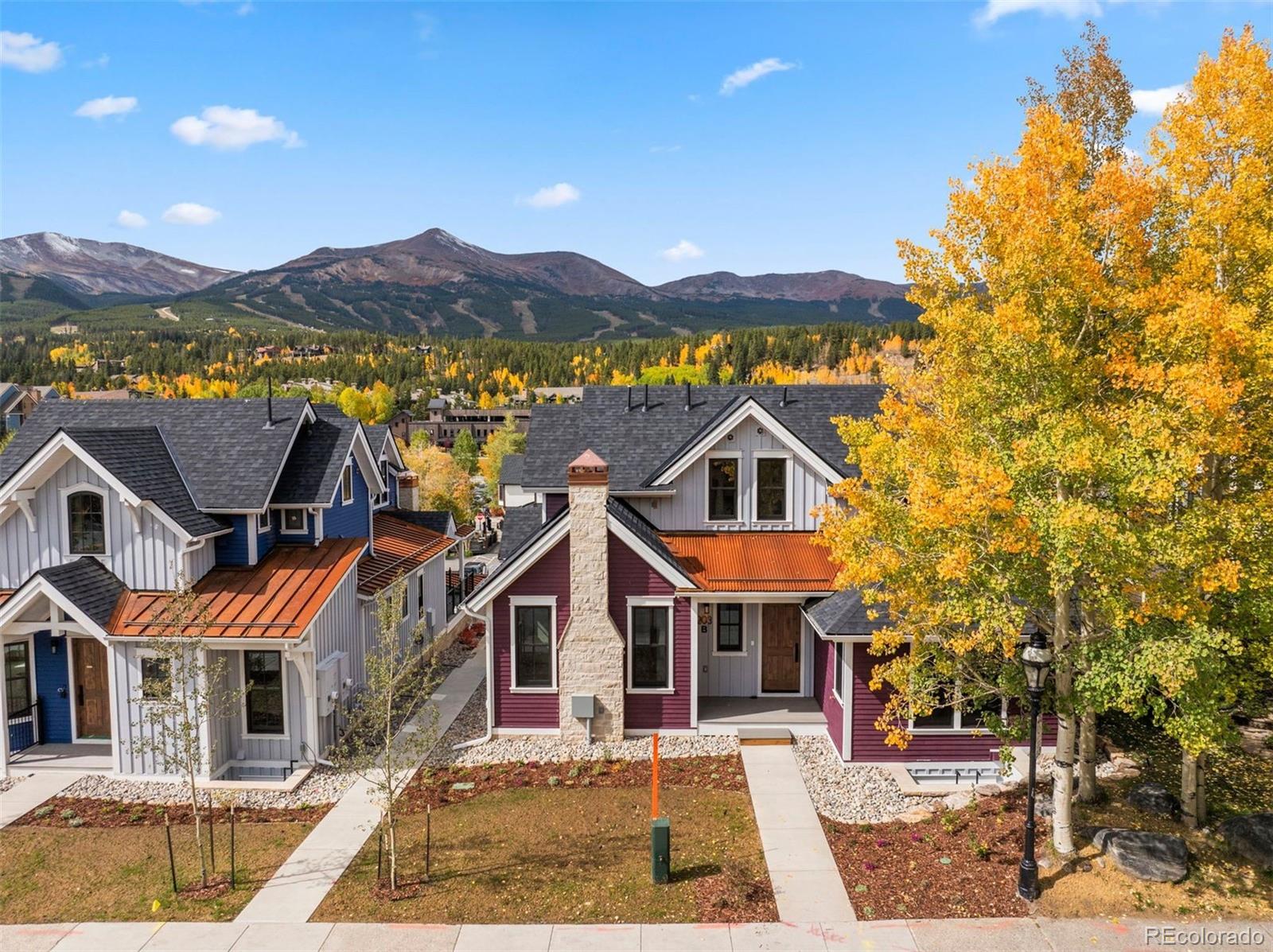203 North Ridge Street, Unit B Breckenridge, CO 80424 - Photo 2 of 41 a front view of a houses with a yard