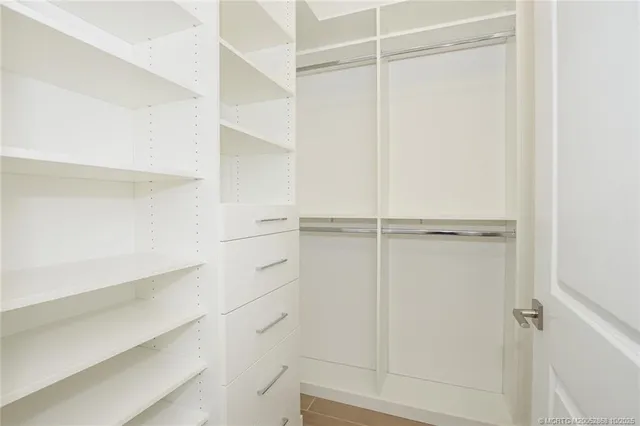 a close view of closet