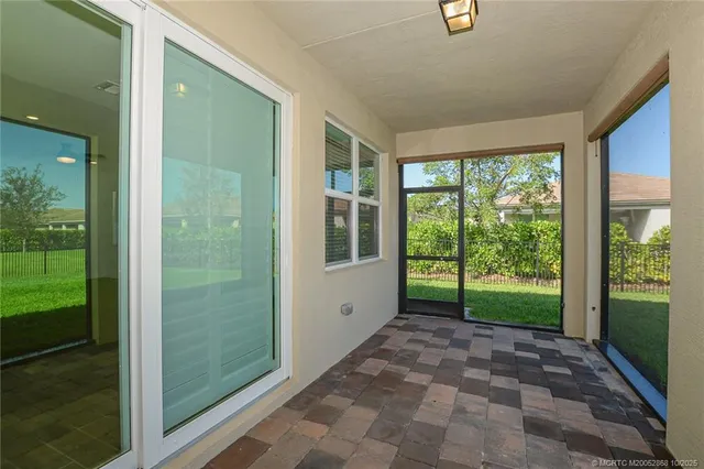 a view of a yard with an outdoor space