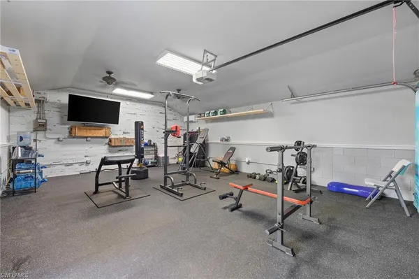 a view of a room with workspace