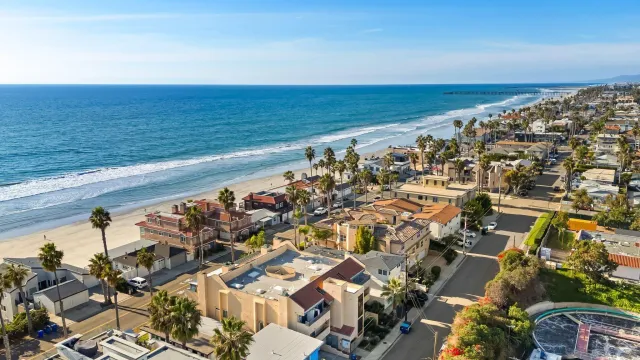 a view of city and ocean