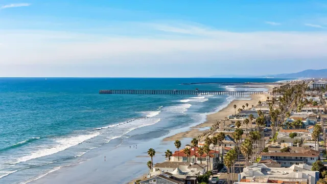 an aerial view of a city