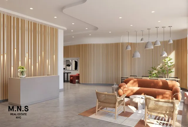 a outdoor space with lots of tables and chairs