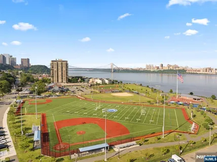 a view of a terrace with a bench