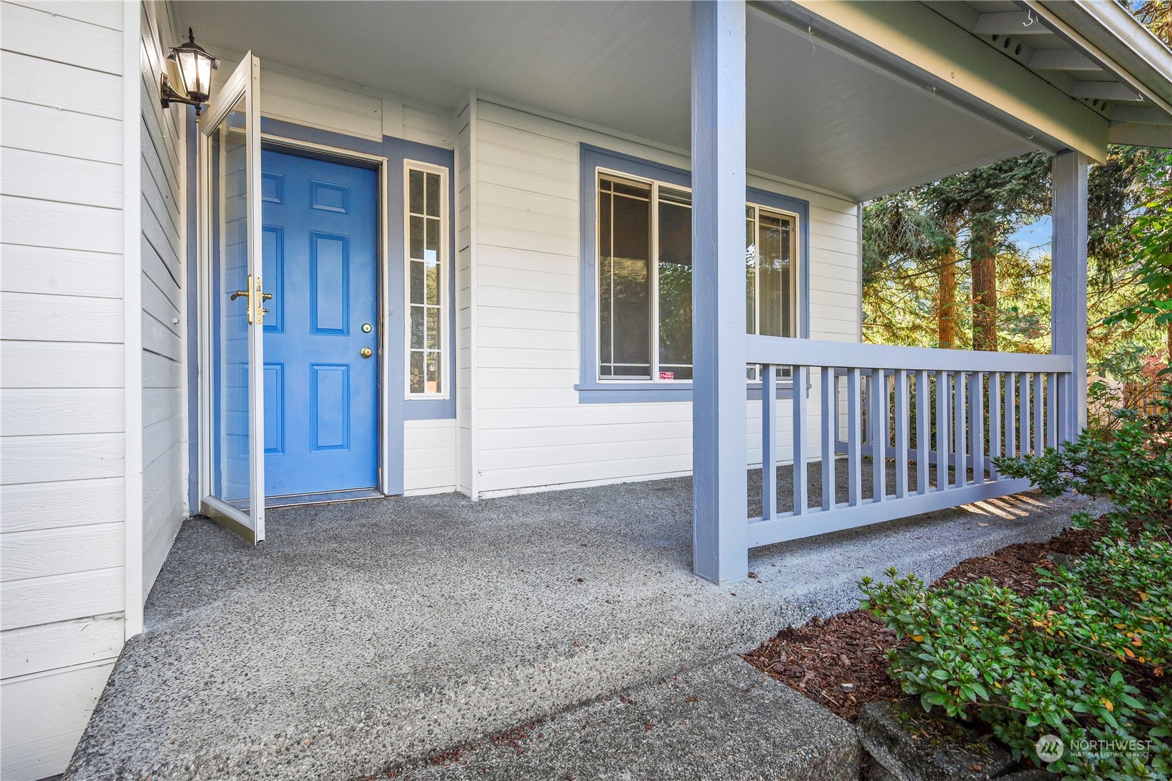3116 289th Street South Roy, WA 98580 - Photo 3 of 38 a view of a porch with wooden floor and fence