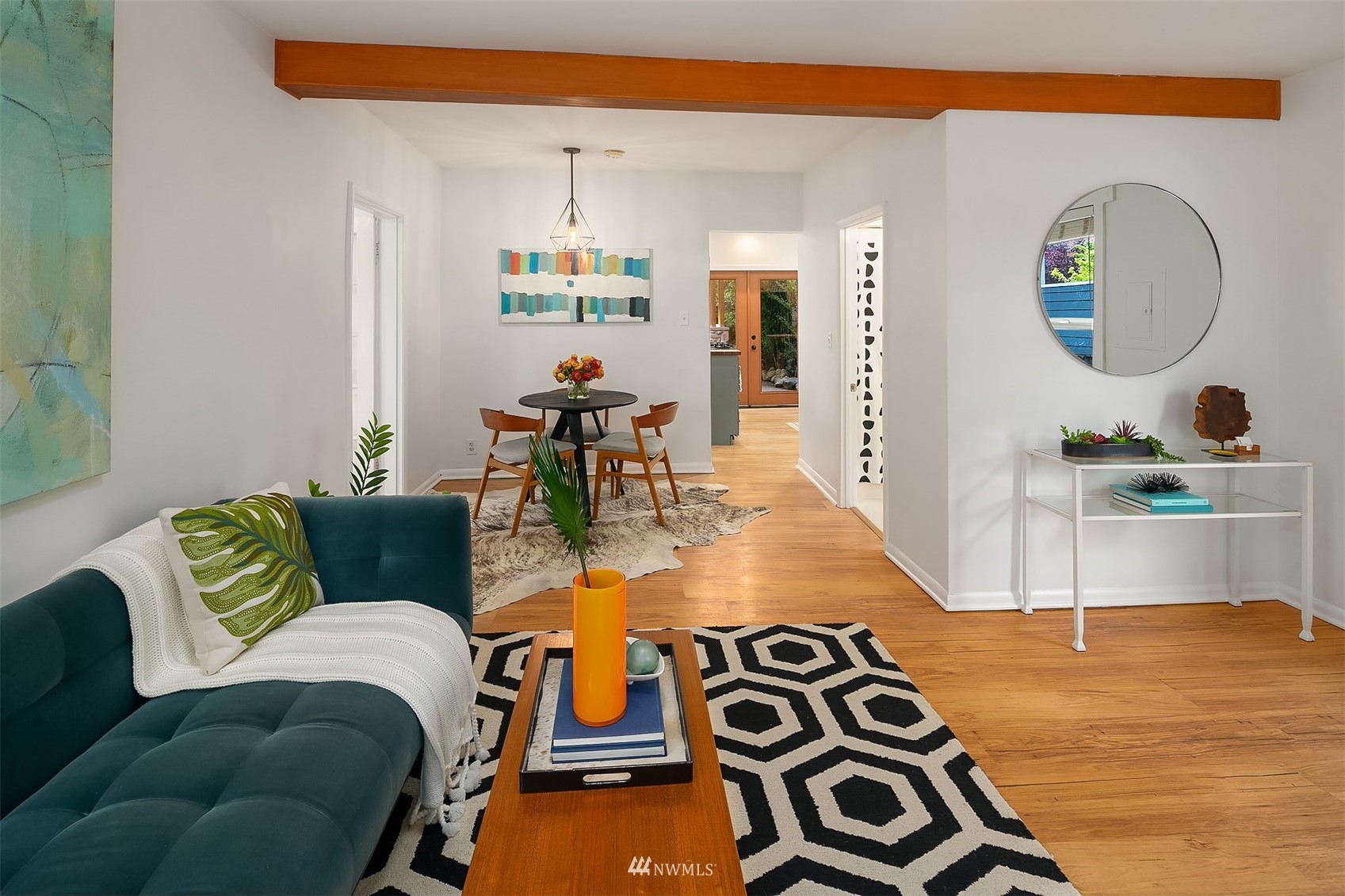348 North 84th Street Seattle, WA 98103 - Photo 6 of 22 a living room with furniture and a wooden floor