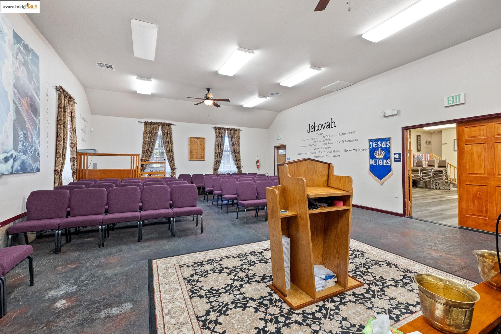 5033 Main Street Coulterville, CA 95311 - Photo 27 of 38 Interior space featuring a ceiling fan and lofted ceiling