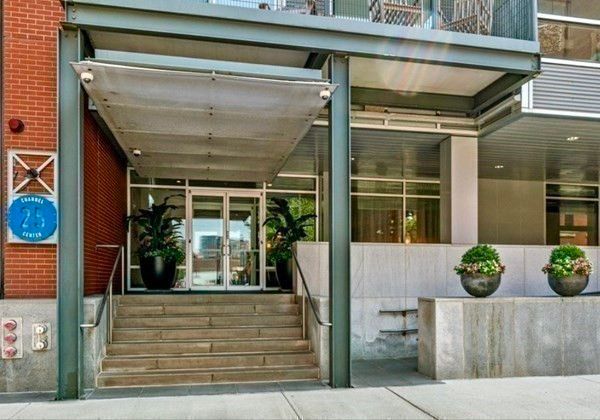 a front view of a building