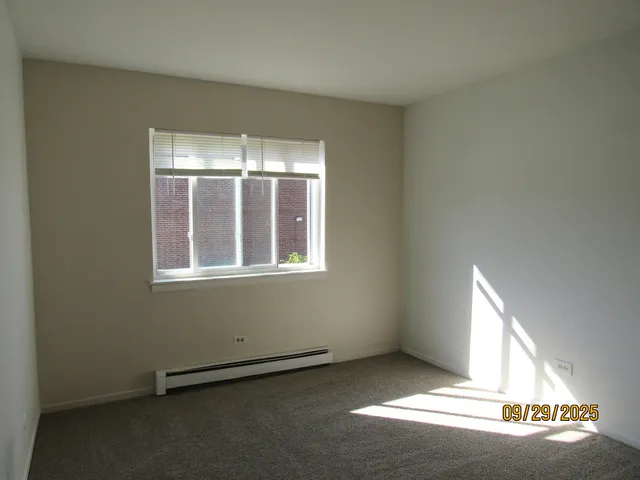 an empty room with a window