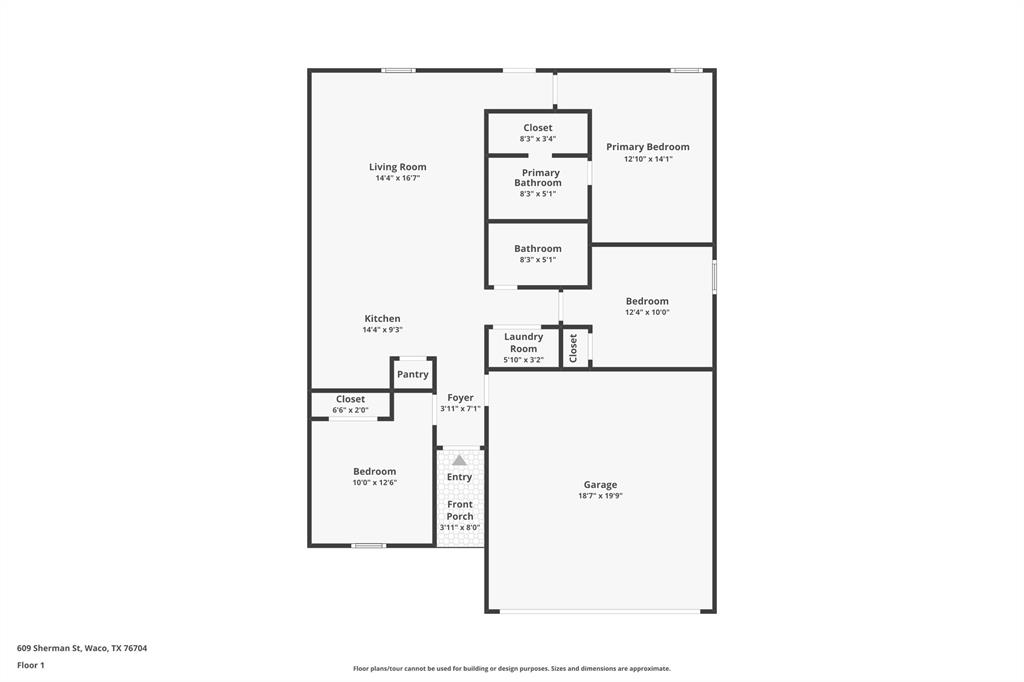 609 Sherman Street Waco, TX 76704 - Photo 19 of 21 a picture of a hallway with white walls