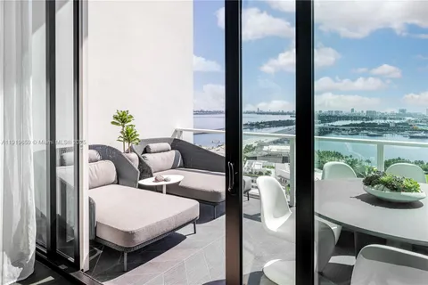 a outdoor view with a sitting space