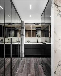 a living room with furniture and furniture